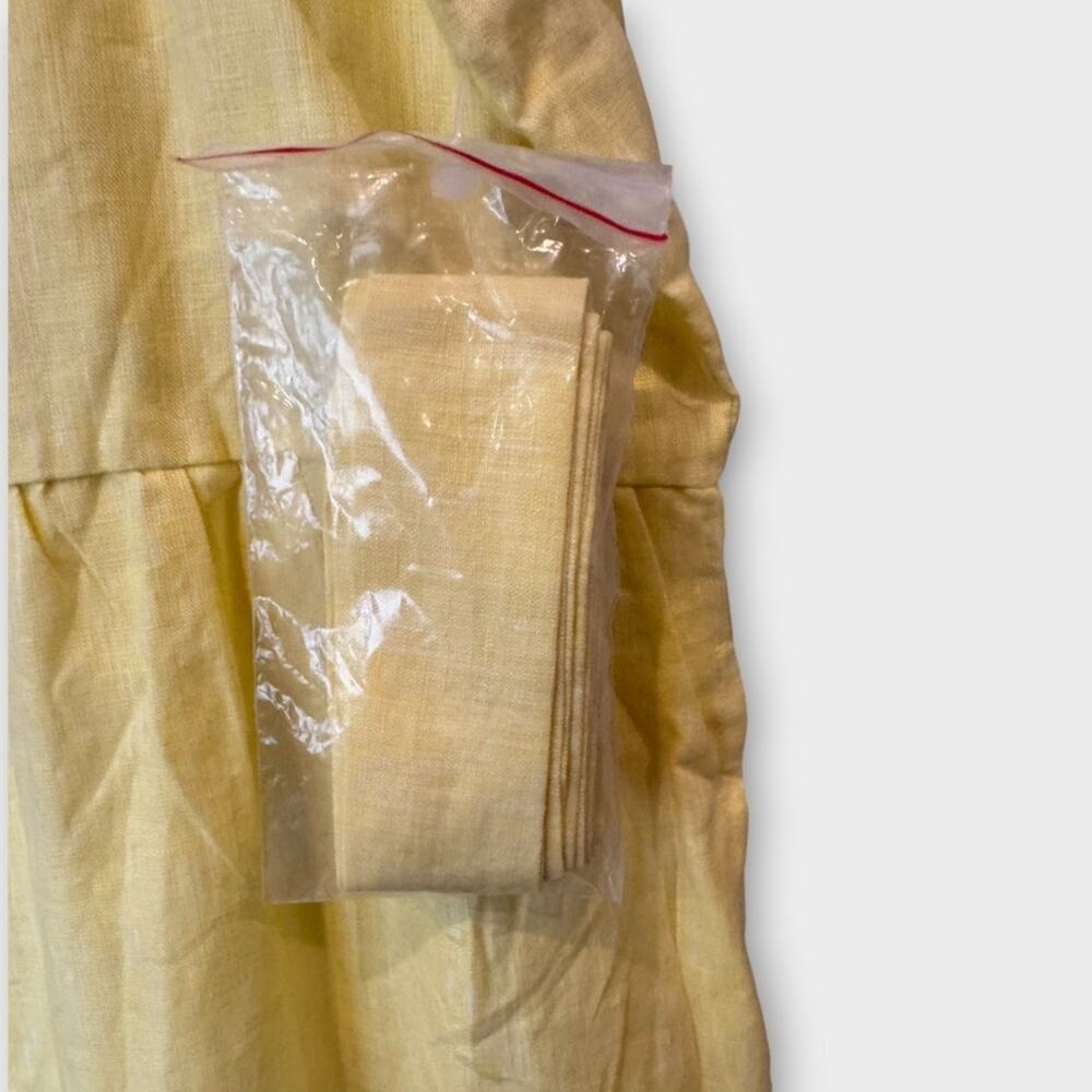 NWT Mille Resort & Travel Maui Lemonade Yellow Linen Maxi Dress Size Medium - Picture 7 of 10